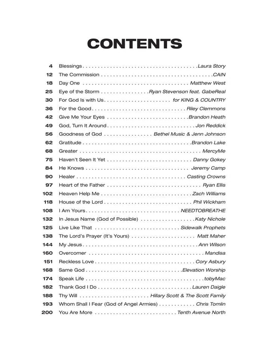 Hal Leonard Christian Chart Hits – 2nd Edition 30 Top Singles