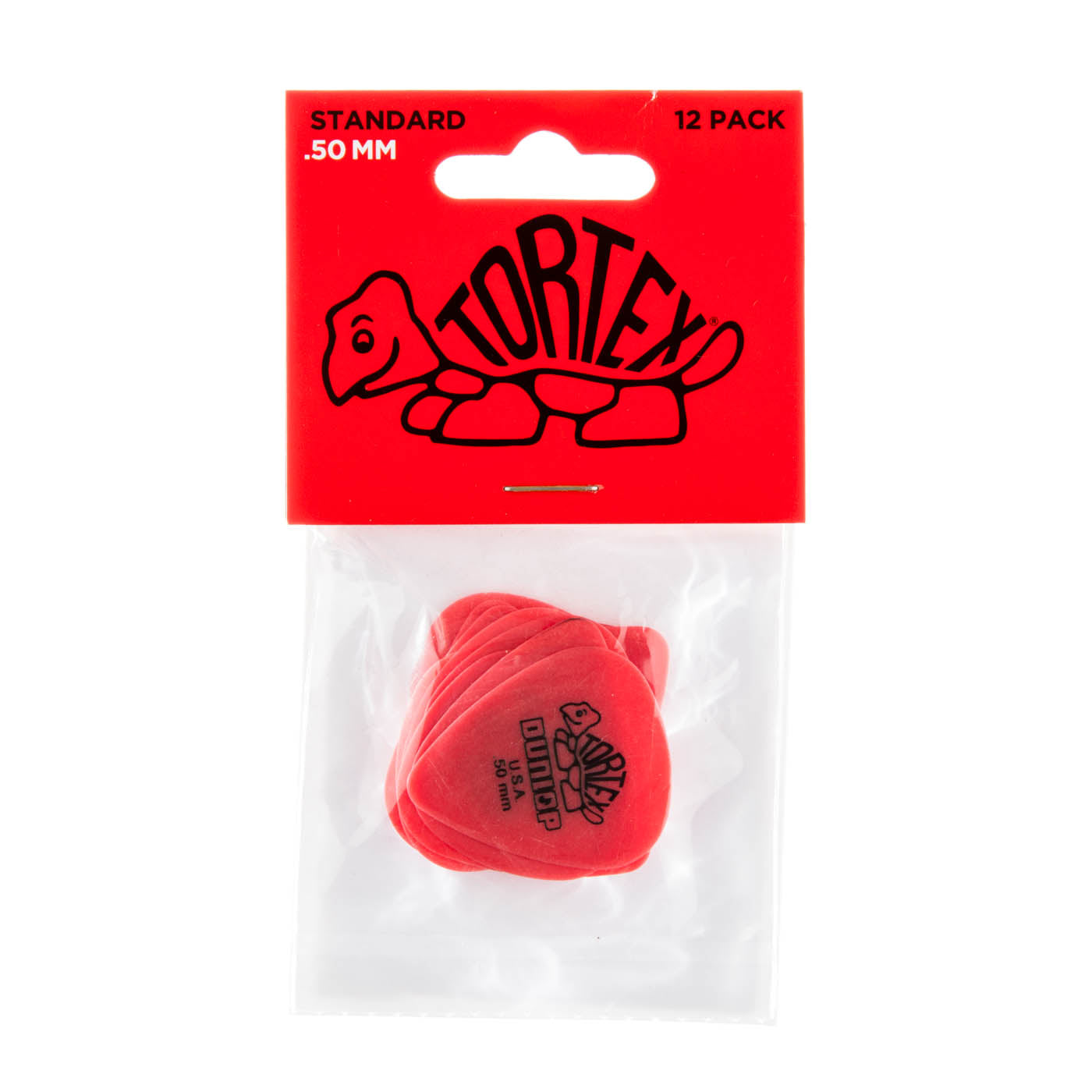 Dunlop Red 0.50mm Tortex® Standard Guitar Pick (12/bag)