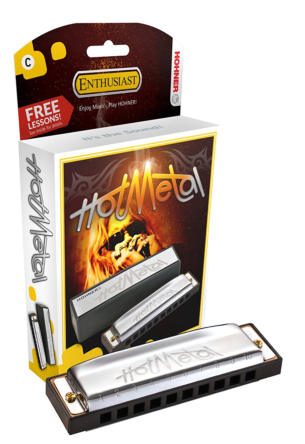 Hohner Hot Metal Diatonic Harmonica, Key of C