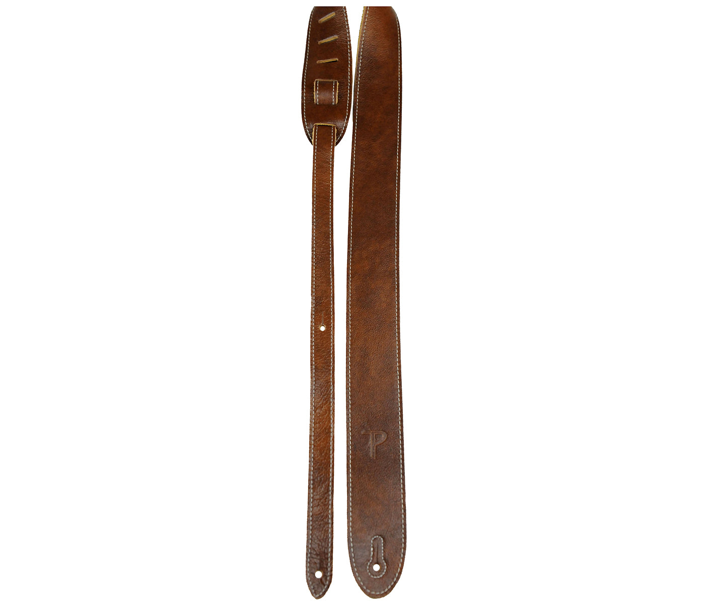 Perri’s Leathers 2" Italian Garment Leather Guitar Strap Chestnut