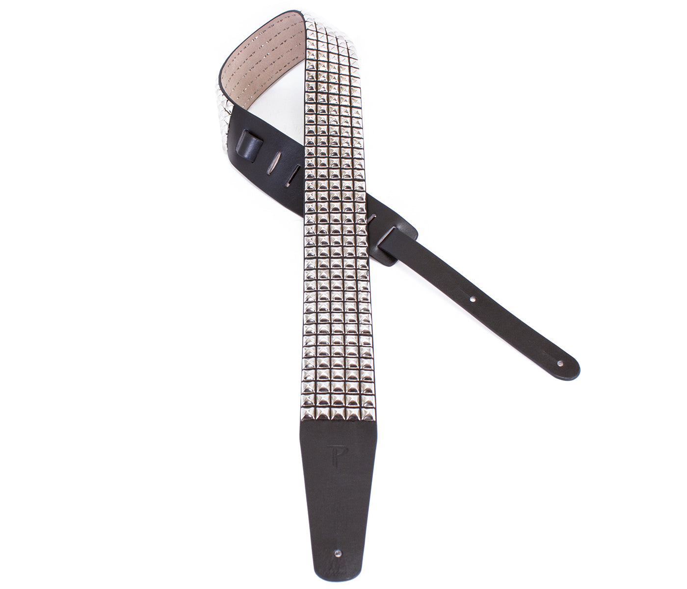 Perri’s Leathers Silver Studded Leather Guitar Strap