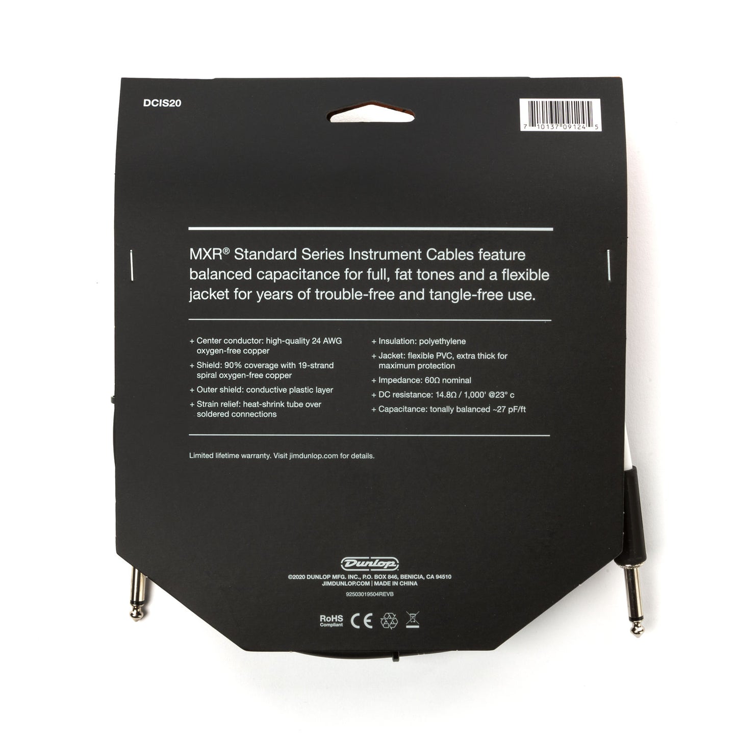 MXR Standard Instrument Cable - 20'