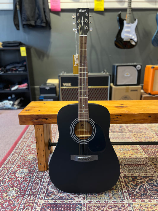 Cort Standard Series Spruce Top Acoustic Guitar with pickup, Black Satin