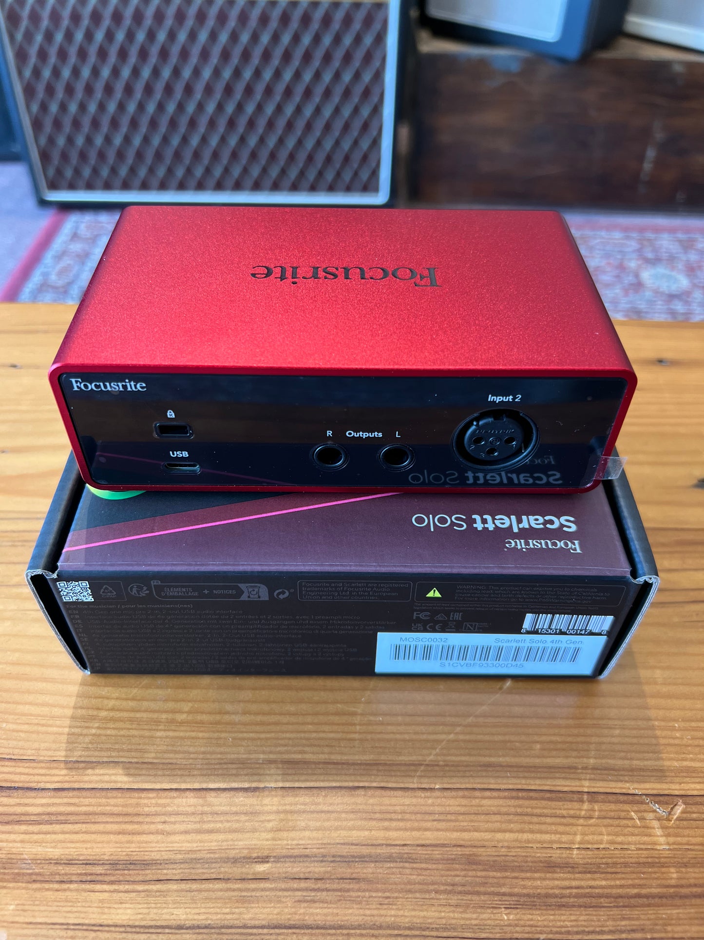 Focusrite Scarlett Solo 4th Gen Audio Interface (OPEN BOX LIKE NEW)