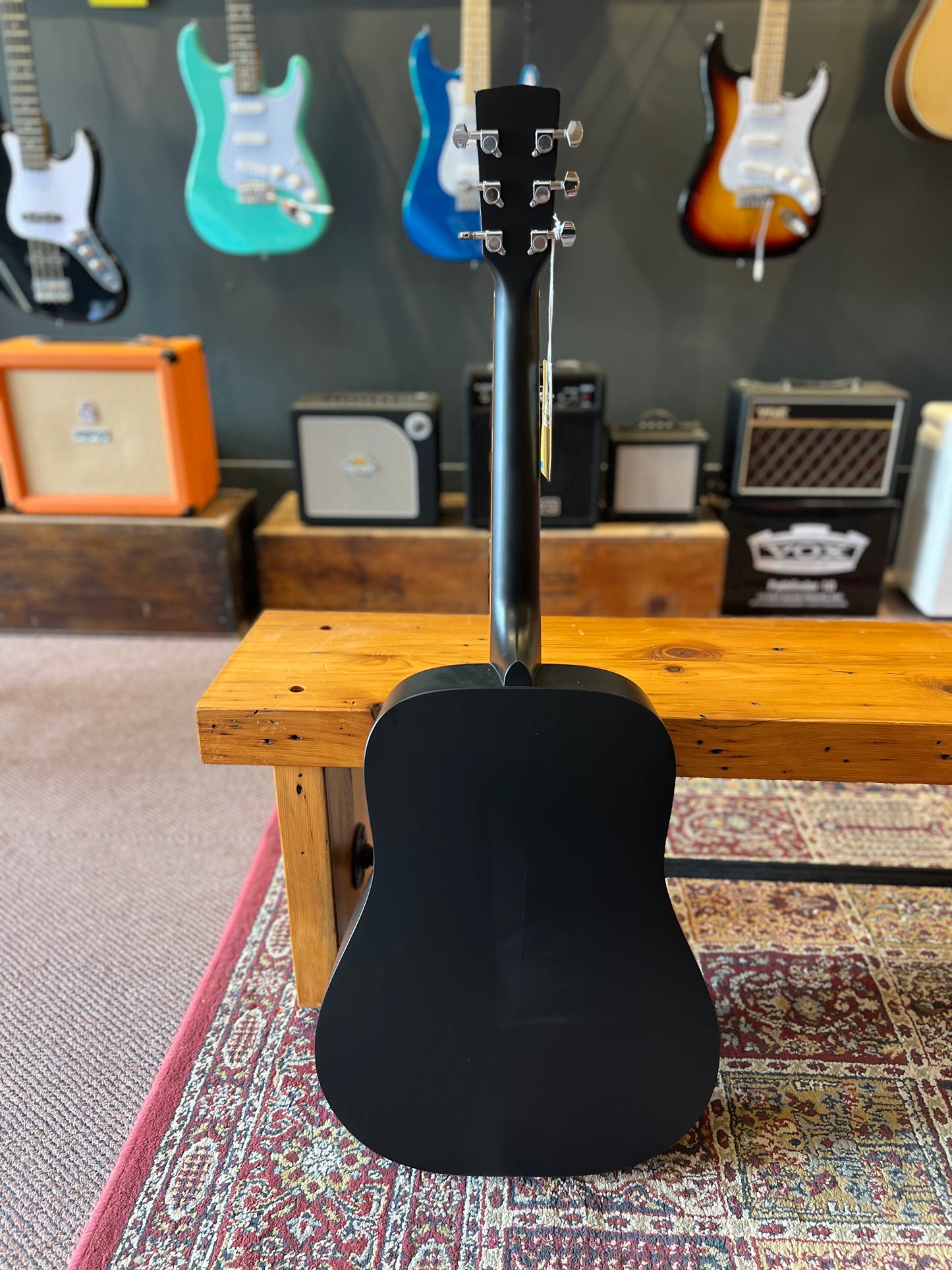 Cort Standard Series Spruce Top Acoustic Guitar, Black Satin