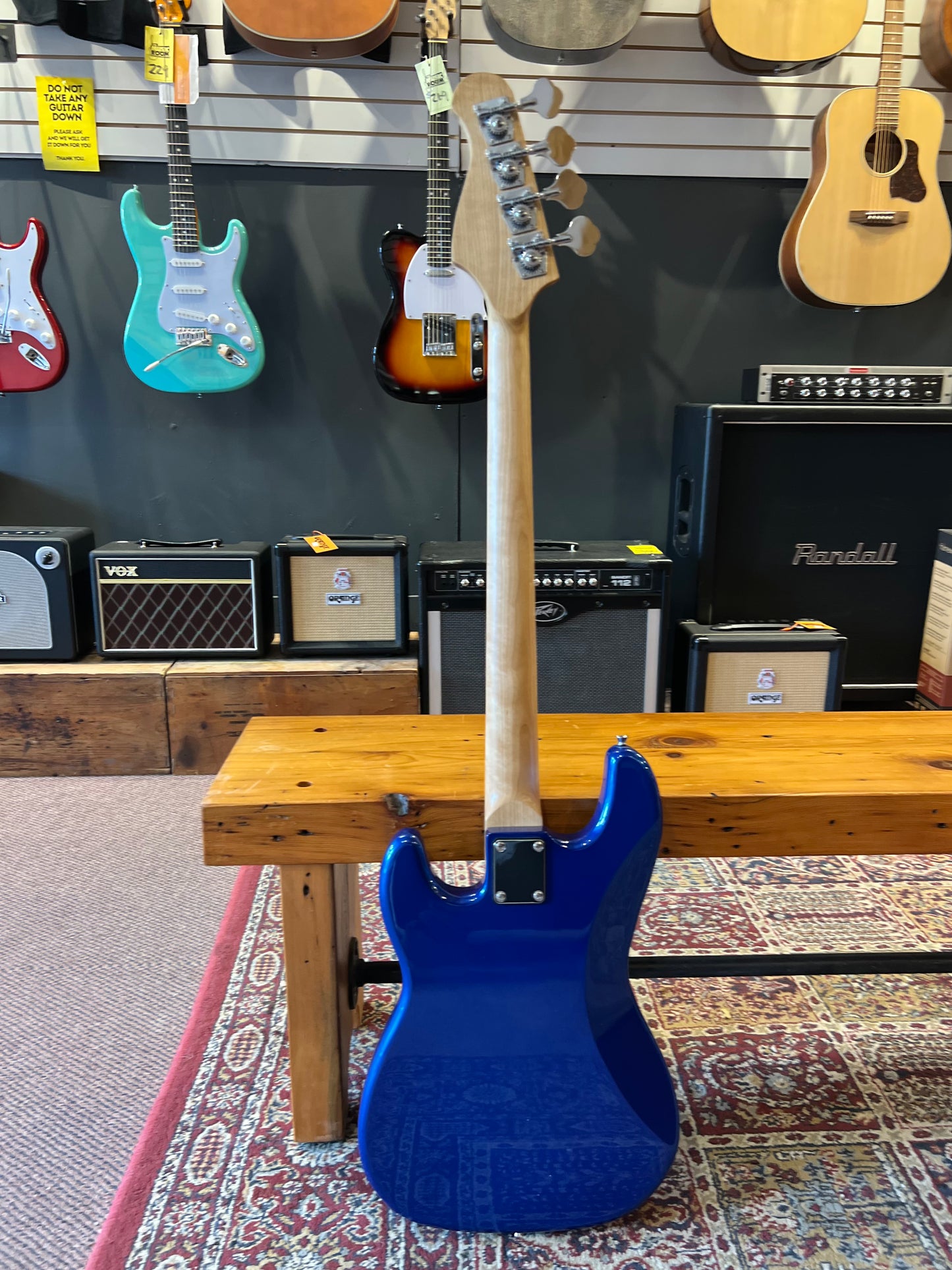 Groove Precision Style Bass Guitar Metallic Blue