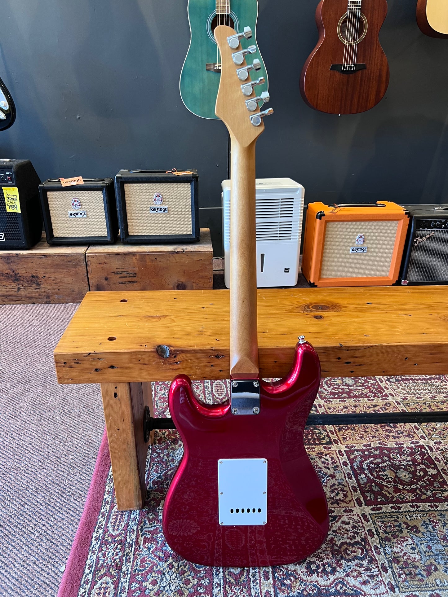 Groove Strat Style Electric Guitar Metallic Red Finish