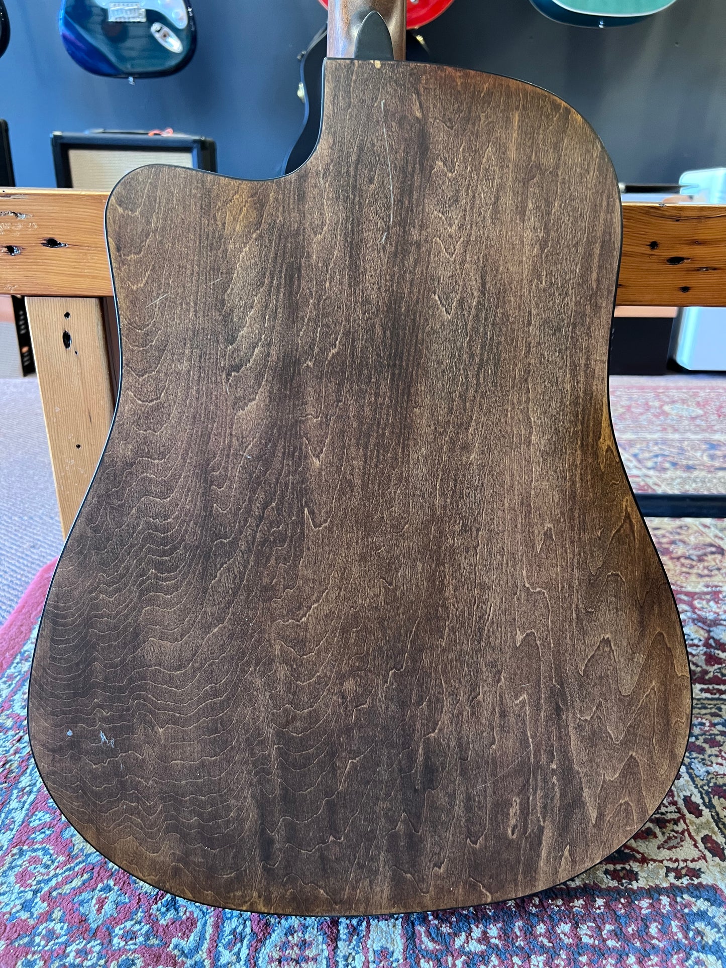 Madera Acoustic/Electric Cutaway Guitar Worn Brown USED