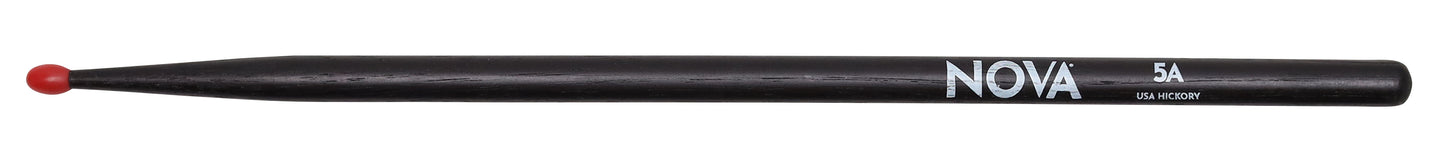 Vic Firth Nova 5A Nylon Tip Drumstick, Black Stain