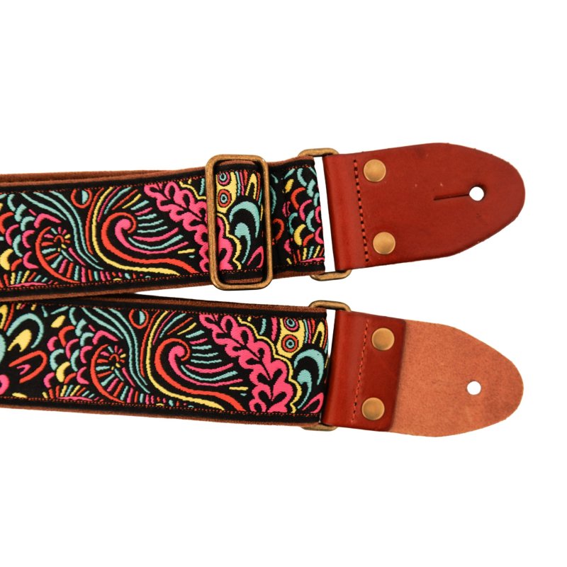 Profile Deluxe Classic Multi-Color Pattern Weave Jacquard Guitar Strap