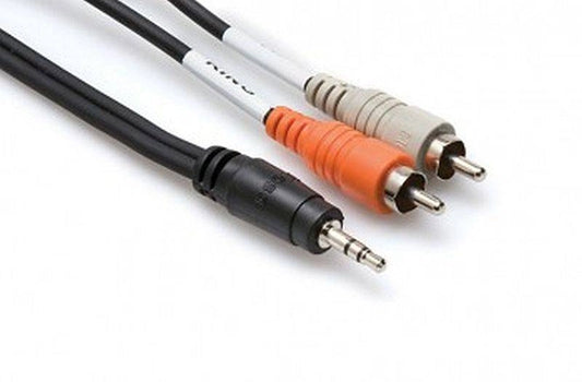 Hosa Stereo 3.5 mm (M) TRS to Dual RCA, 3 ft