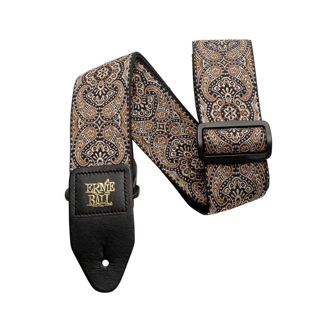Ernie Ball Gold & Black Paisley Jacquard Strap