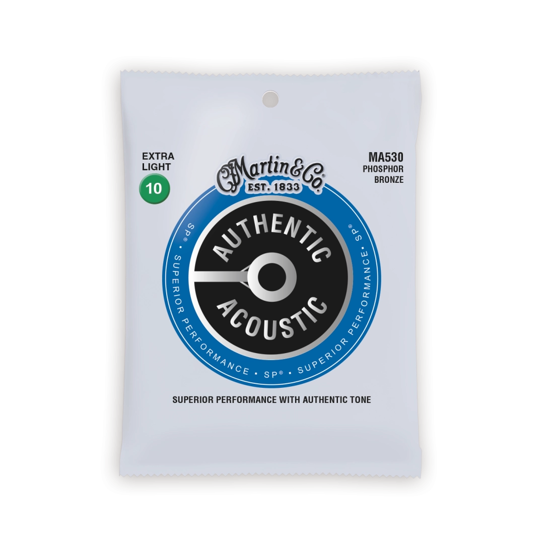 Martin Guitars Authentic Acoustic SP 92/8 Phosphor Bronze - 10-47 Extra Light Strings