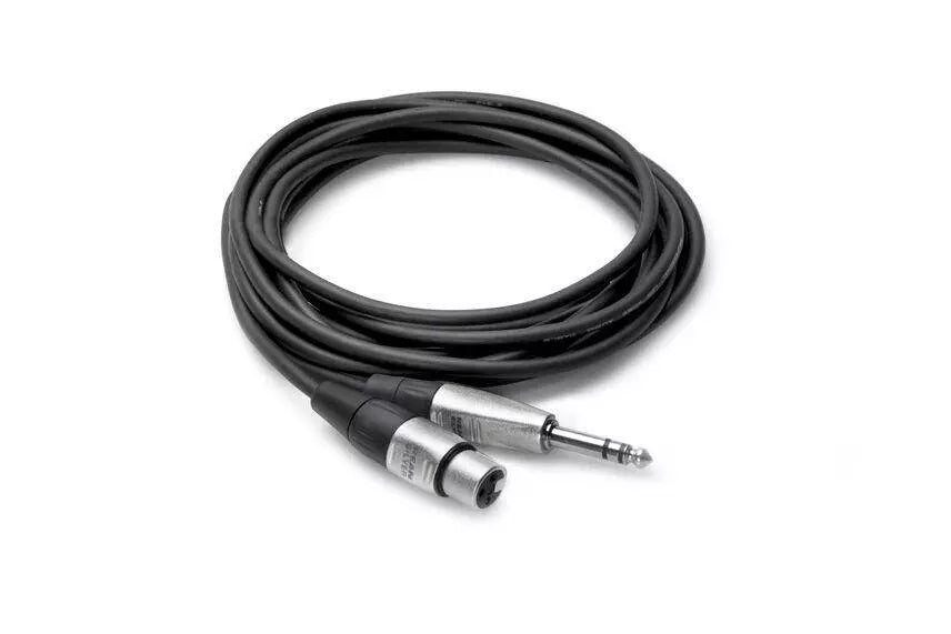 Hosa Pro Balanced Interconnect Cable, 1/4 in TRS to XLR3F, 3 Foot