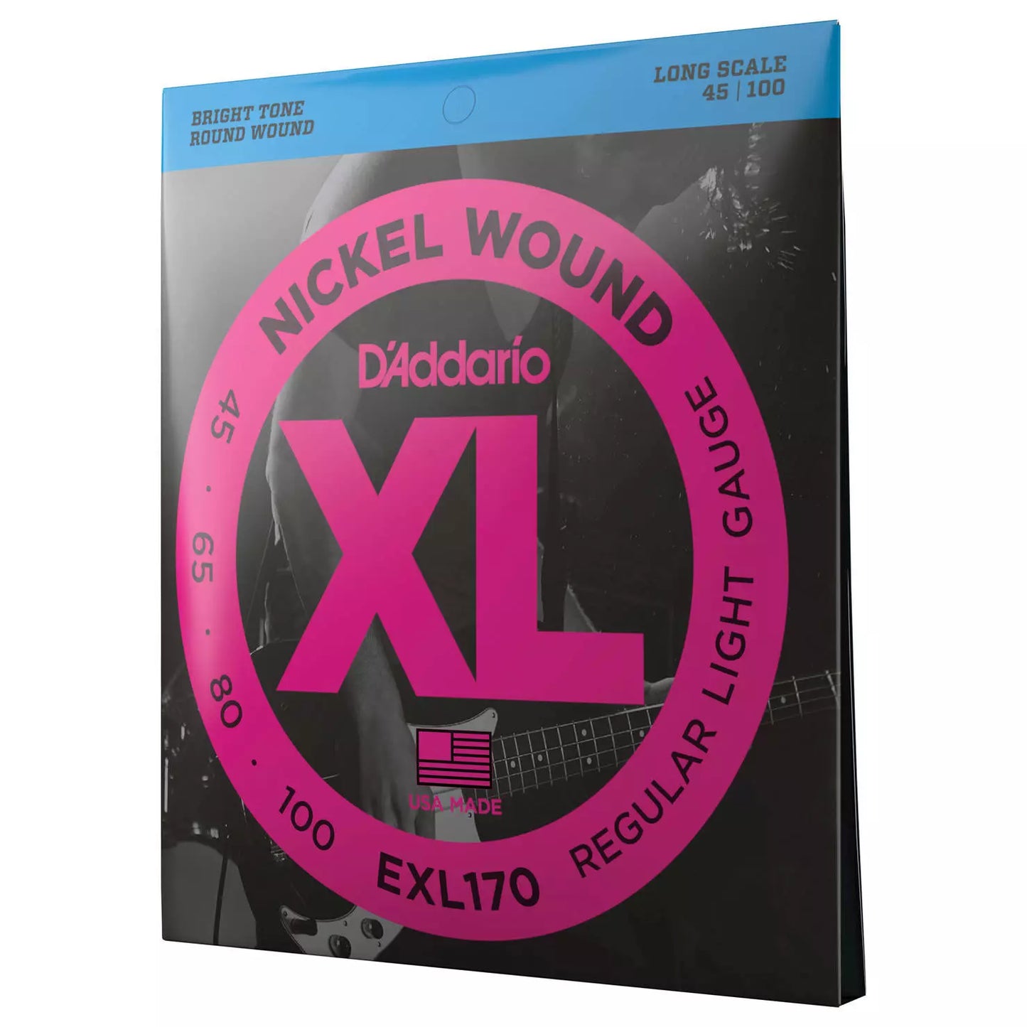 D'Addario EXL170 - Nickel Round Wound LONG SCALE Bass Strings 45-100