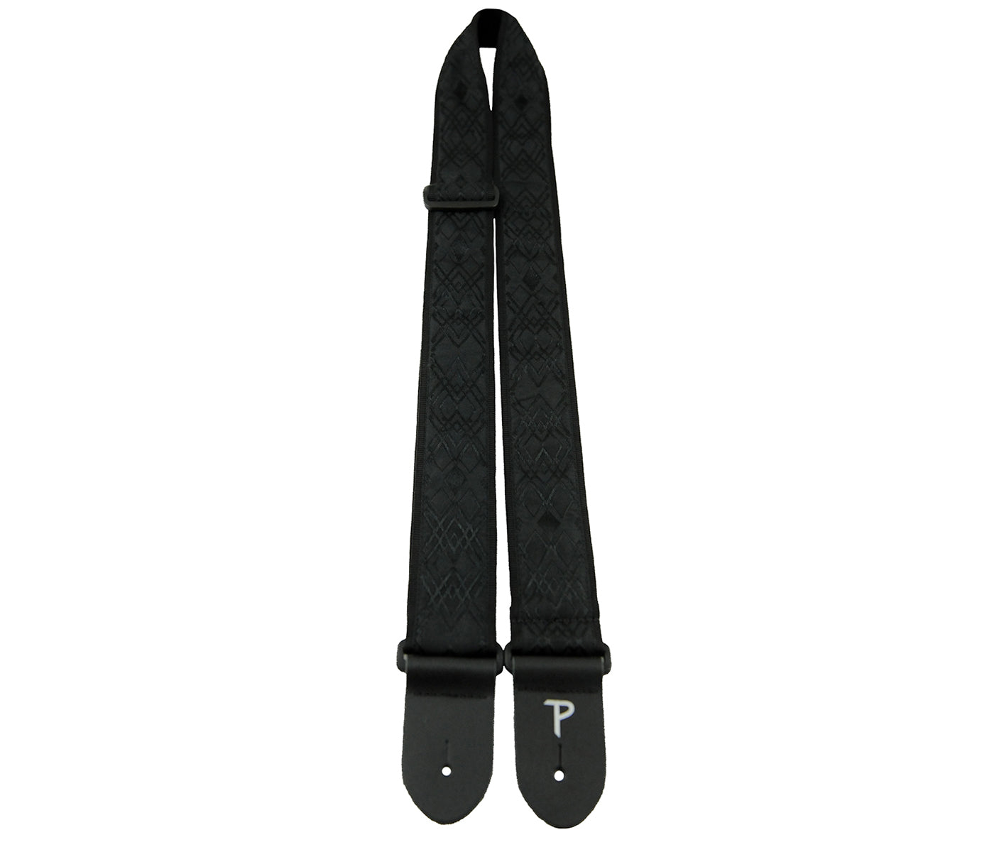 Perri’s Leathers 2" Black Satin Jaquard Guitar Strap