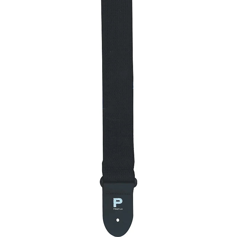 Profile 2" Black Cotton Guitar Strap