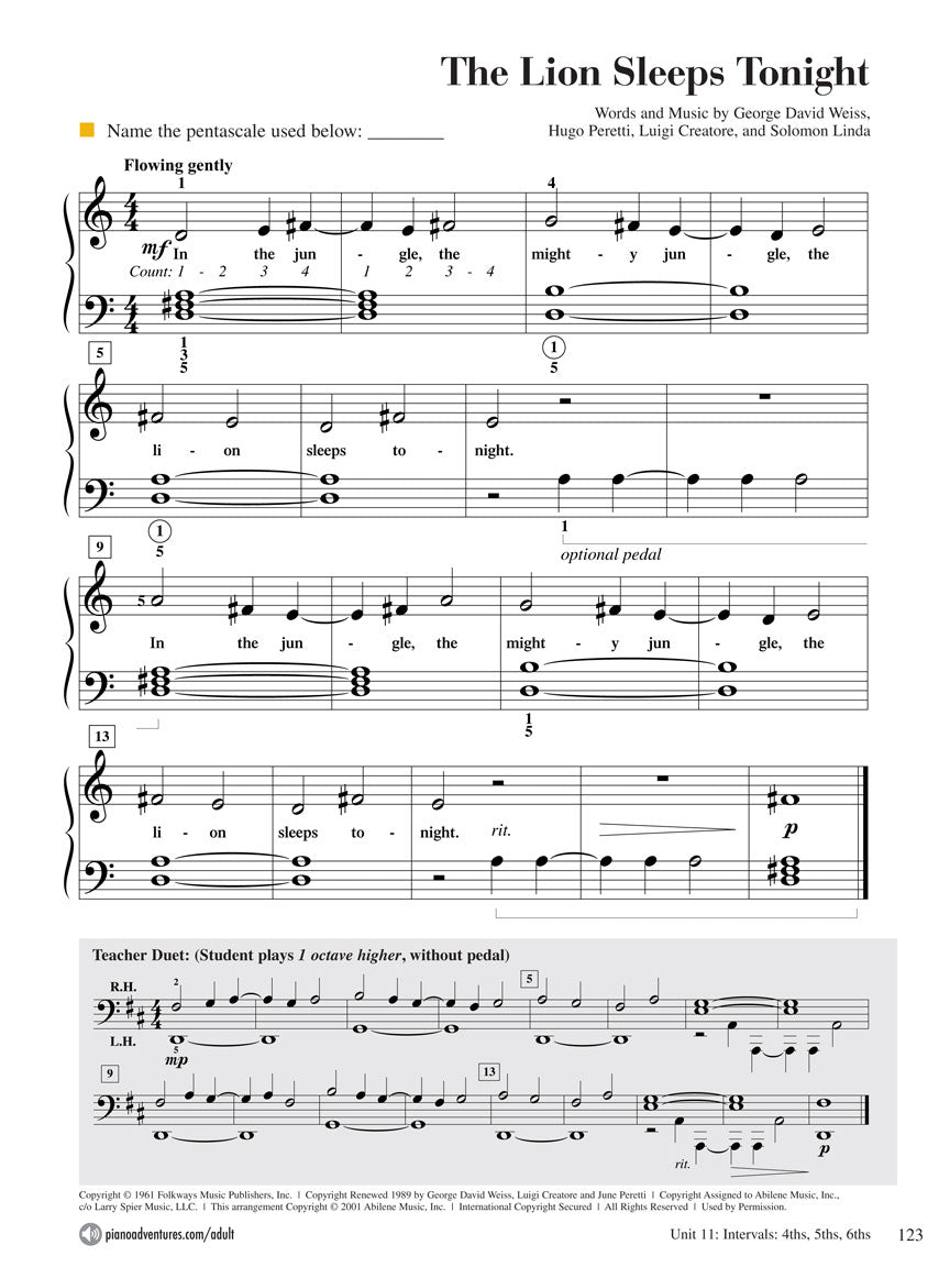 Hal Leonard Adult Piano Adventures Book 1