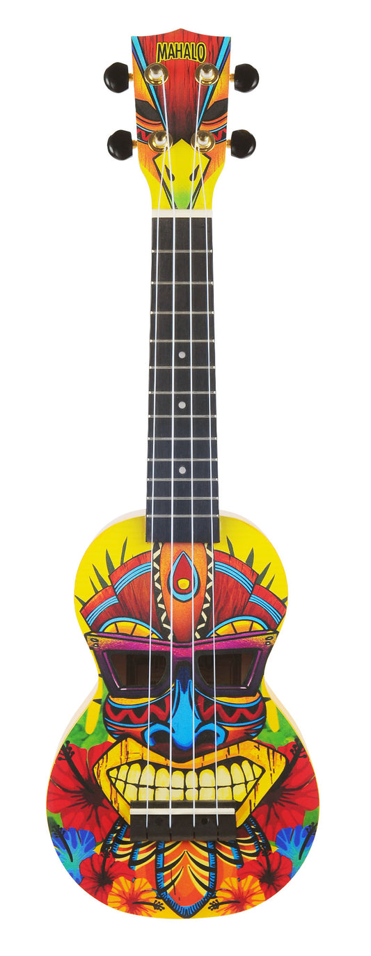 Mahalo Art Series Tiki Soprano Ukulele With Bag