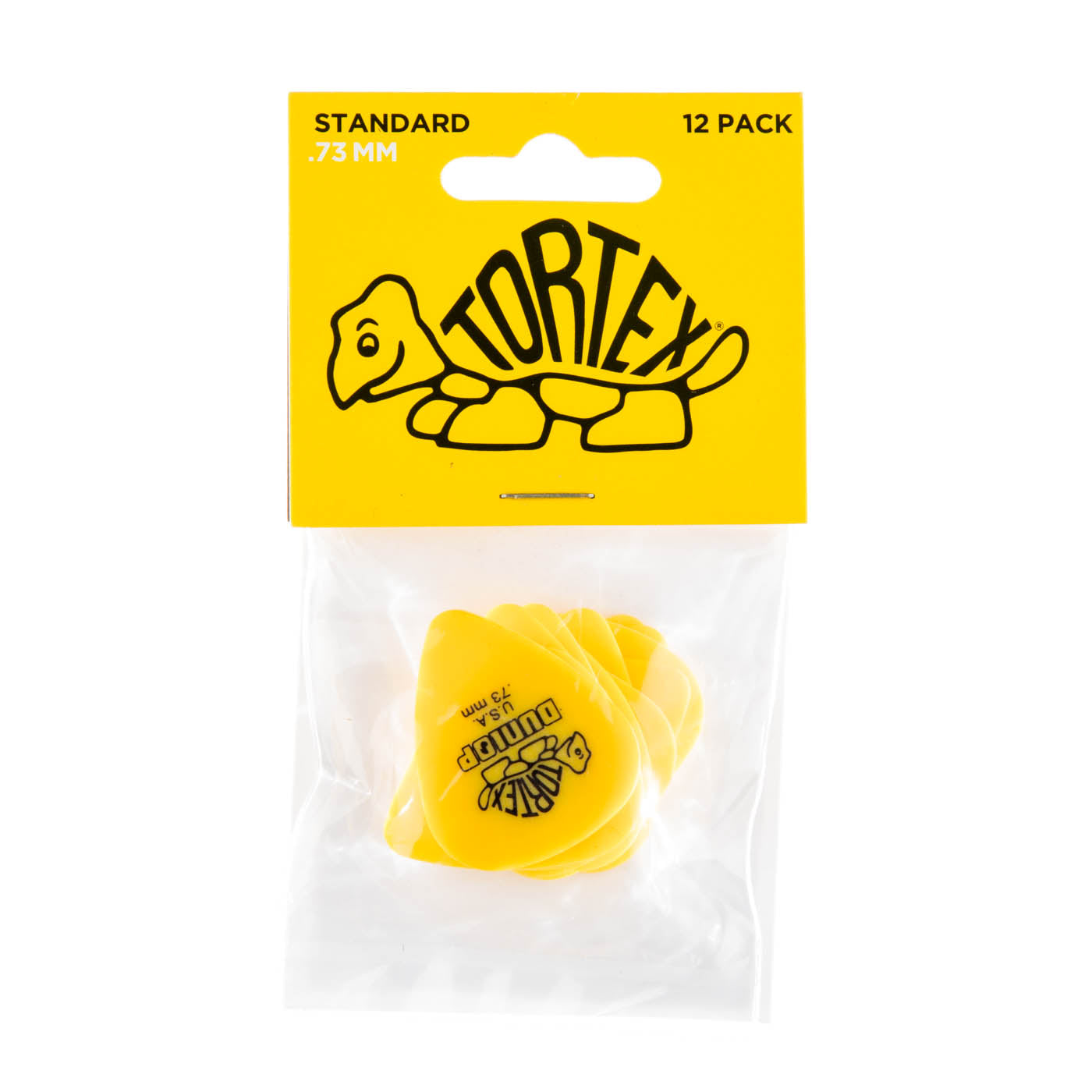 Dunlop Yellow 0.73mm Tortex® Standard Guitar Pick (12/bag)