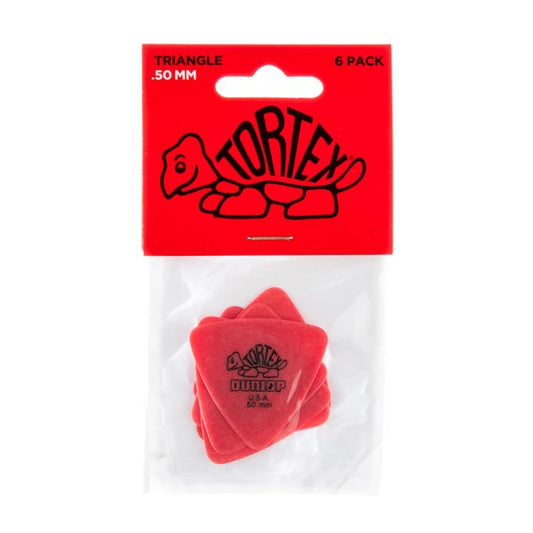 Dunlop Red 0.50mm Tortex® Triangle Guitar Pick (6/pack)