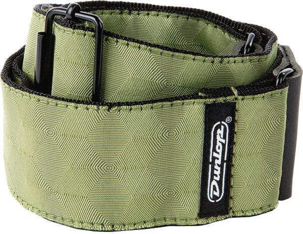 Dunlop Jacquard Hexagon Echo Olive Green Strap