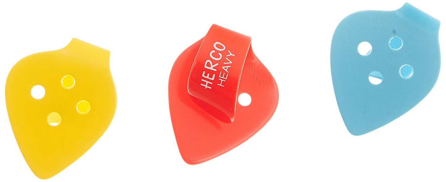 Herco Flat Thumbpicks, Heavy, 3/Player's Pack