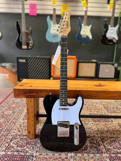 Oscar Schmit Telecaster Style Electric Guitar Black