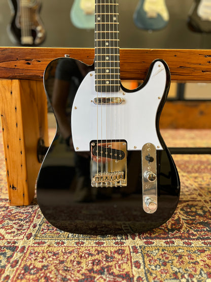 Oscar Schmit Telecaster Style Electric Guitar Black