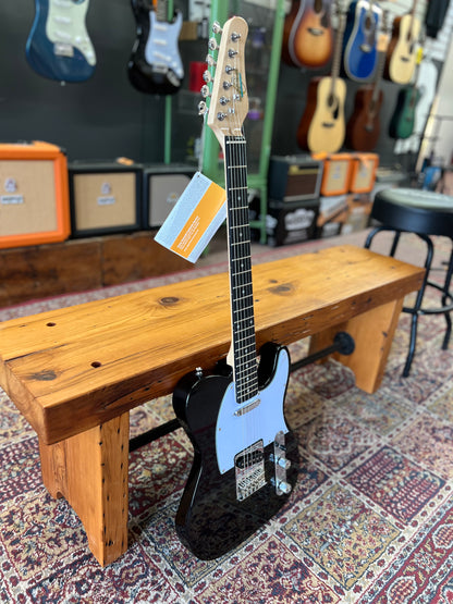 Oscar Schmit Telecaster Style Electric Guitar Black
