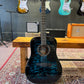 Jay Turser Dreadnought Acoustic Guitar, Full Size, Blue Burst Quilt