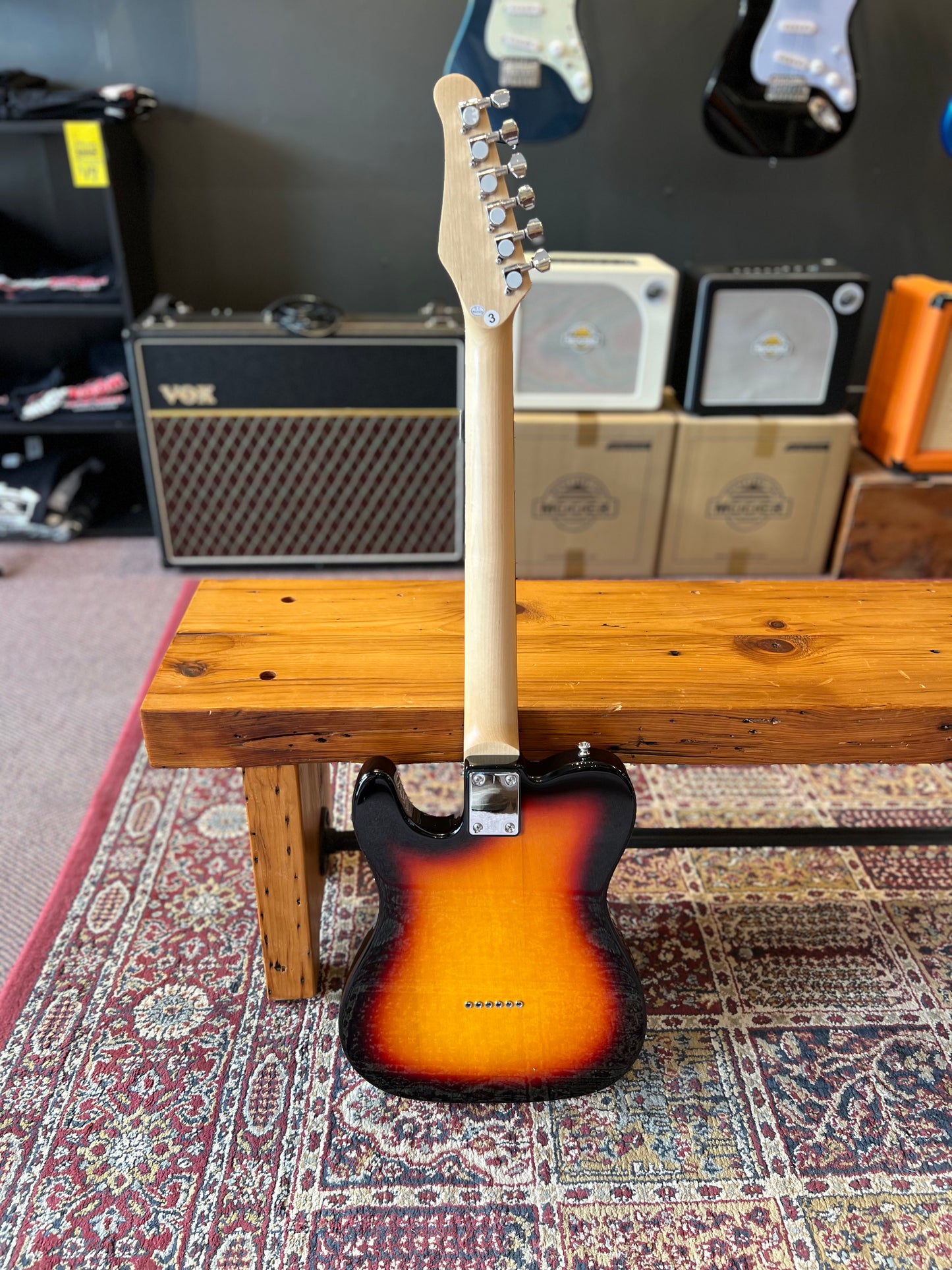 Jay Turser Telecaster Style Electric Guitar, Tobacco Sunburst