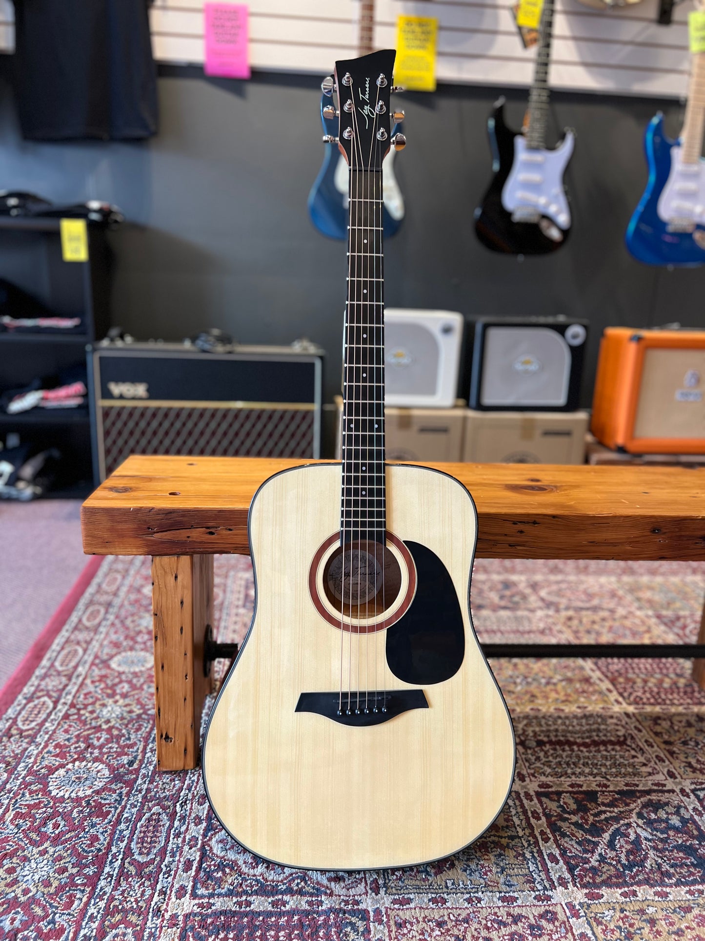 Jay Turser Dreadnought Acoustic Guitar, Full Size, Natural