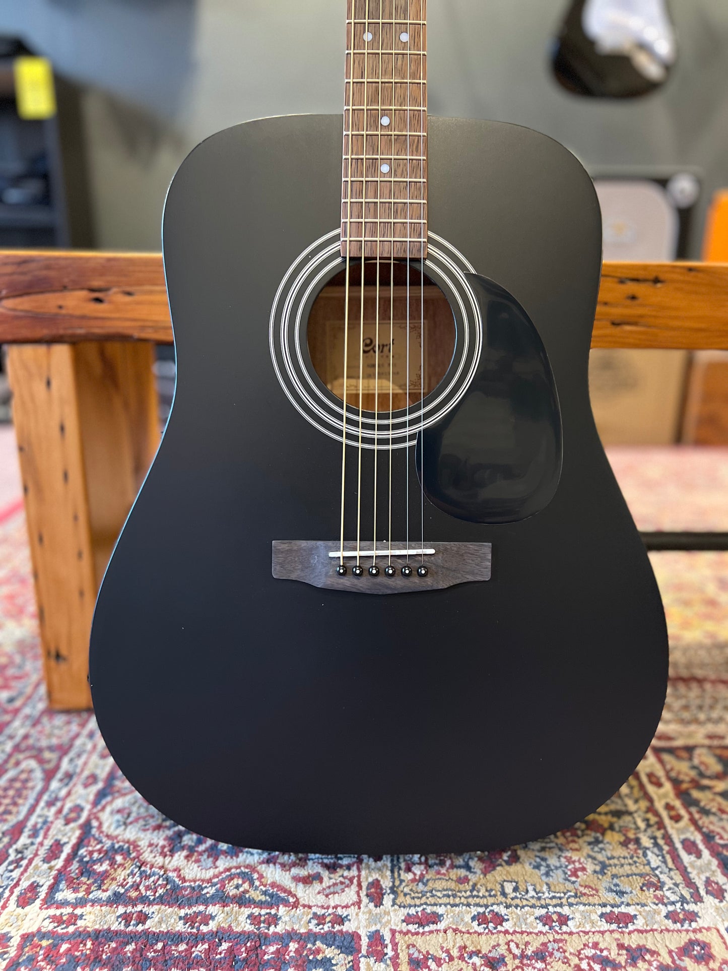 Cort Standard Series Spruce Top Acoustic / Electric Guitar, Black Satin