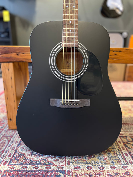 Cort Standard Series Spruce Top Acoustic / Electric Guitar, Black Satin