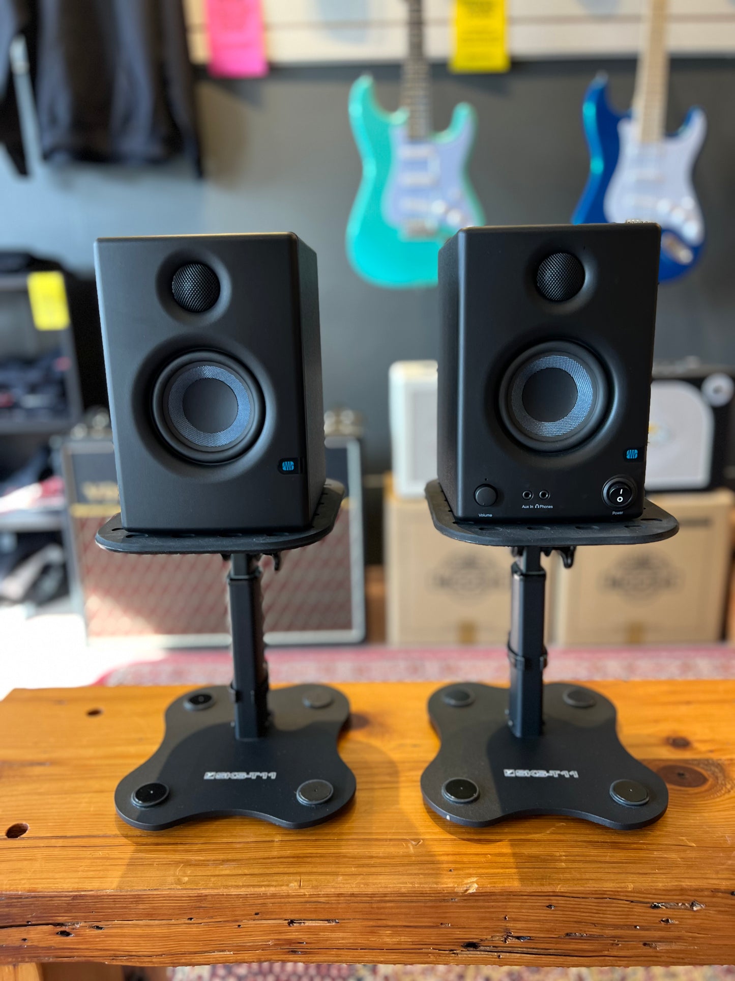 PreSonus Eris 3.5 Speakers USED (Like New!) with Yorkville Desk Stands