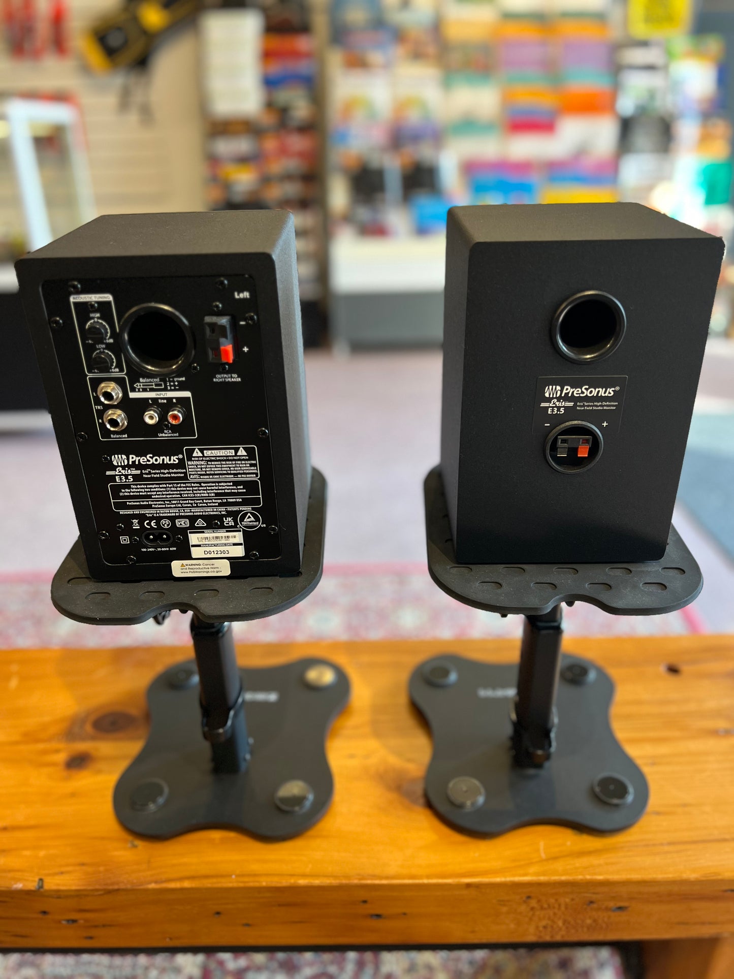 PreSonus Eris 3.5 Speakers USED (Like New!) with Yorkville Desk Stands