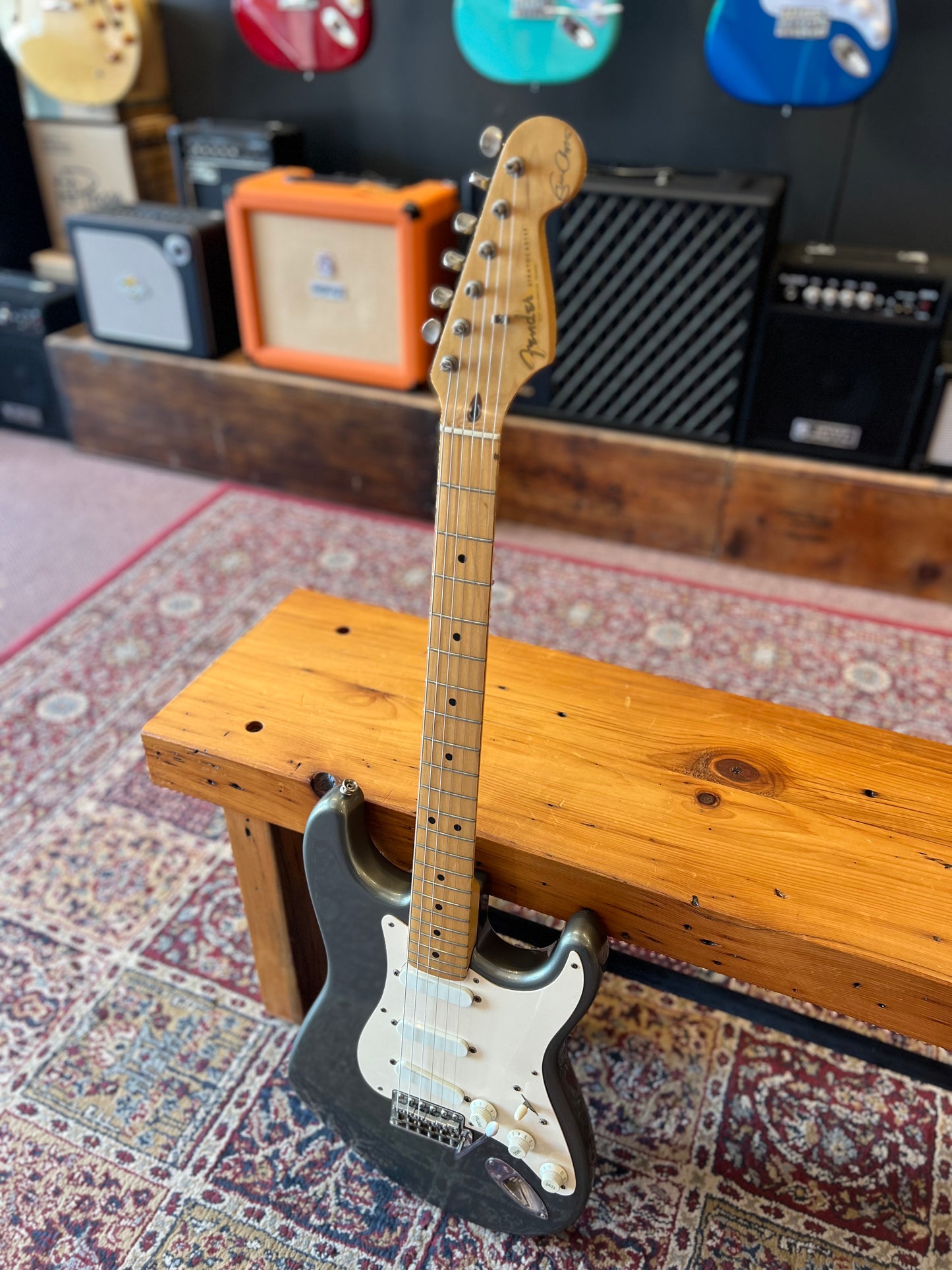 Fender Eric Clapton Stratocaster Electric Guitar - Late 80's Pewter Grey Metallic USED