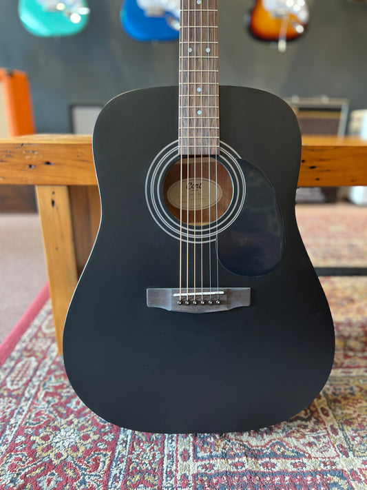 Cort Standard Series Spruce Top Acoustic Guitar, Black Satin
