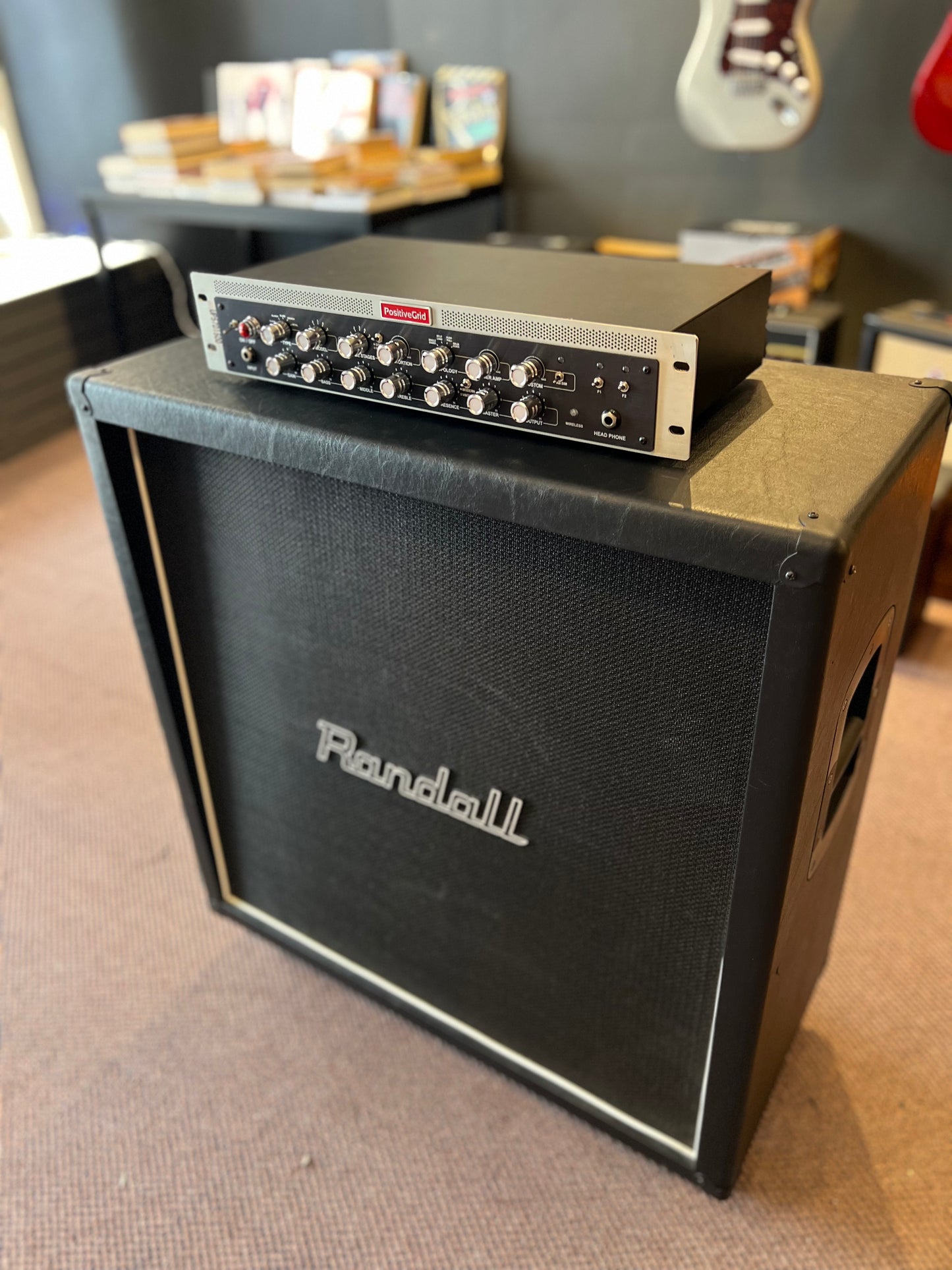 Positive Grid Rack Amp Head with Randall Oversize 4x12 Cab USED