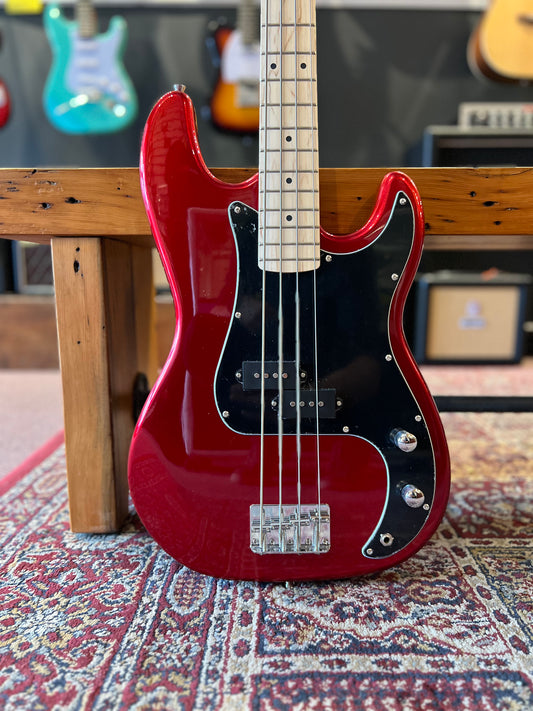 Groove Precision Style Bass Guitar Metallic Red