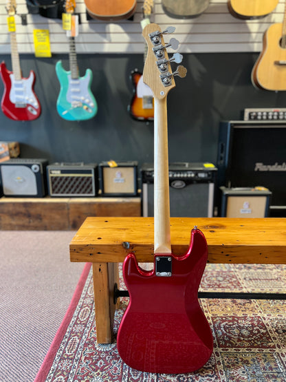 Groove Precision Style Bass Guitar Metallic Red