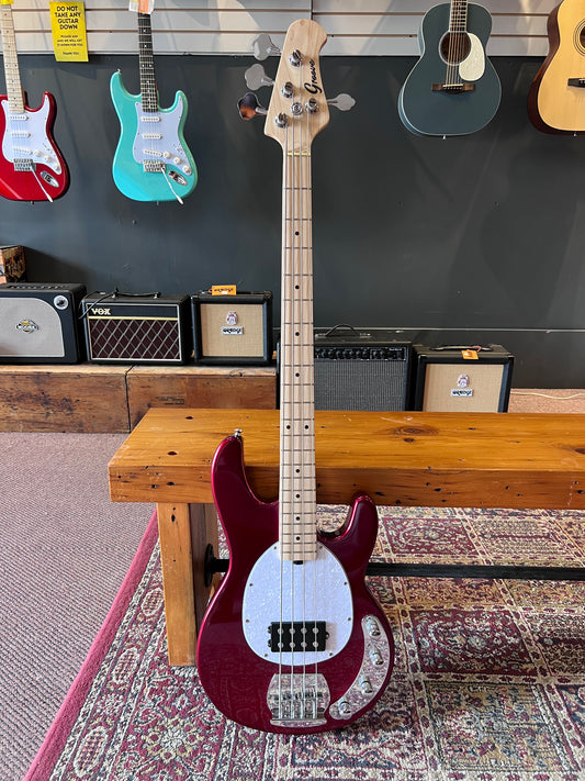 Groove Factory Music Man Style Bass Guitar - Red