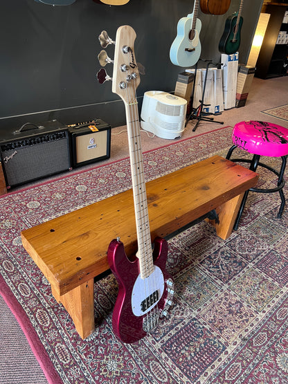 Groove Factory Music Man Style Bass Guitar - Red