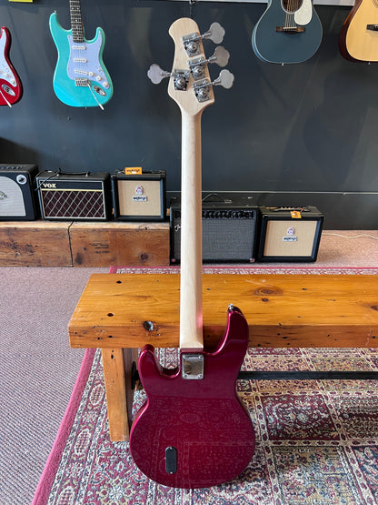 Groove Factory Music Man Style Bass Guitar - Red