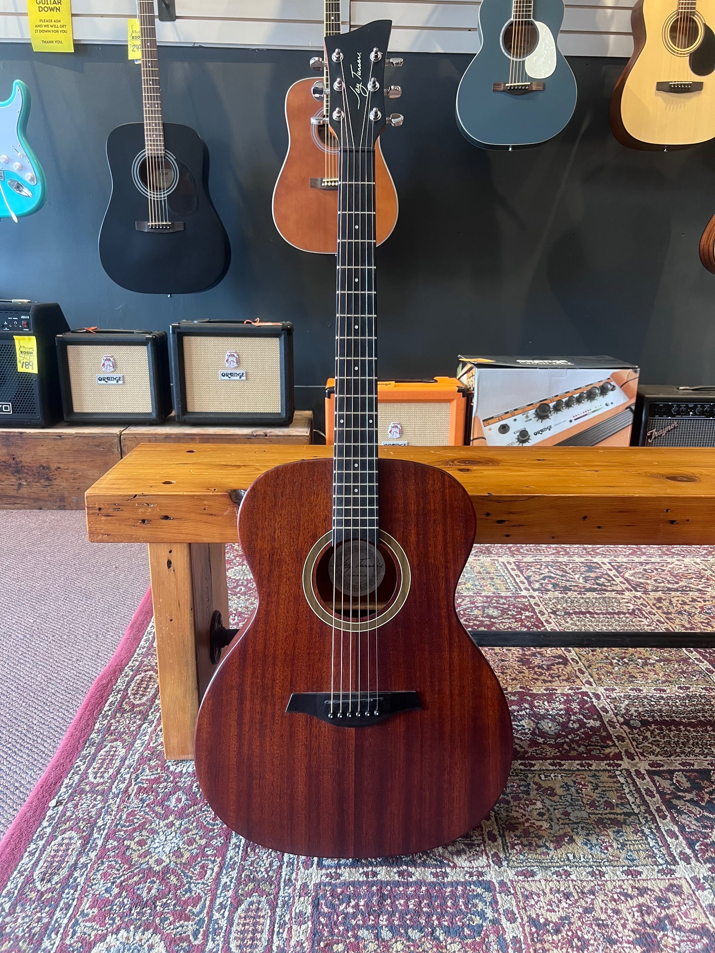 Jay Turser Full Size Folk Guitar Mahogany Satin USED