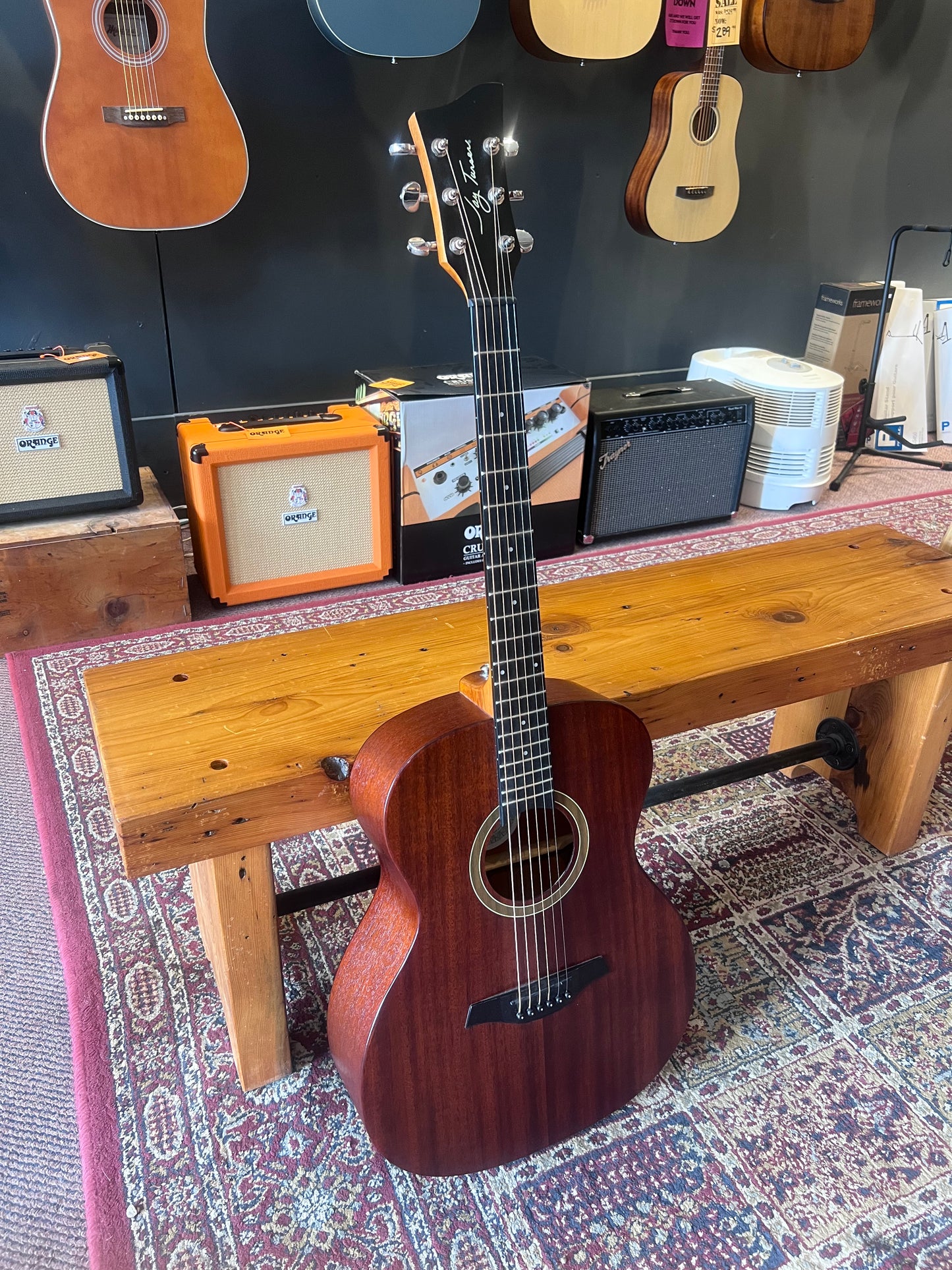 Jay Turser Full Size Folk Guitar Mahogany Satin USED