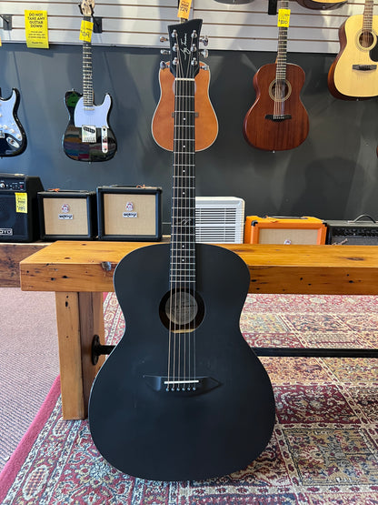 Jay Turser Full-Size Folk HPL Acoustic Guitar, Satin Black
