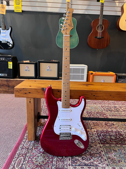 Groove Strat Style Electric Guitar Metallic Red Finish