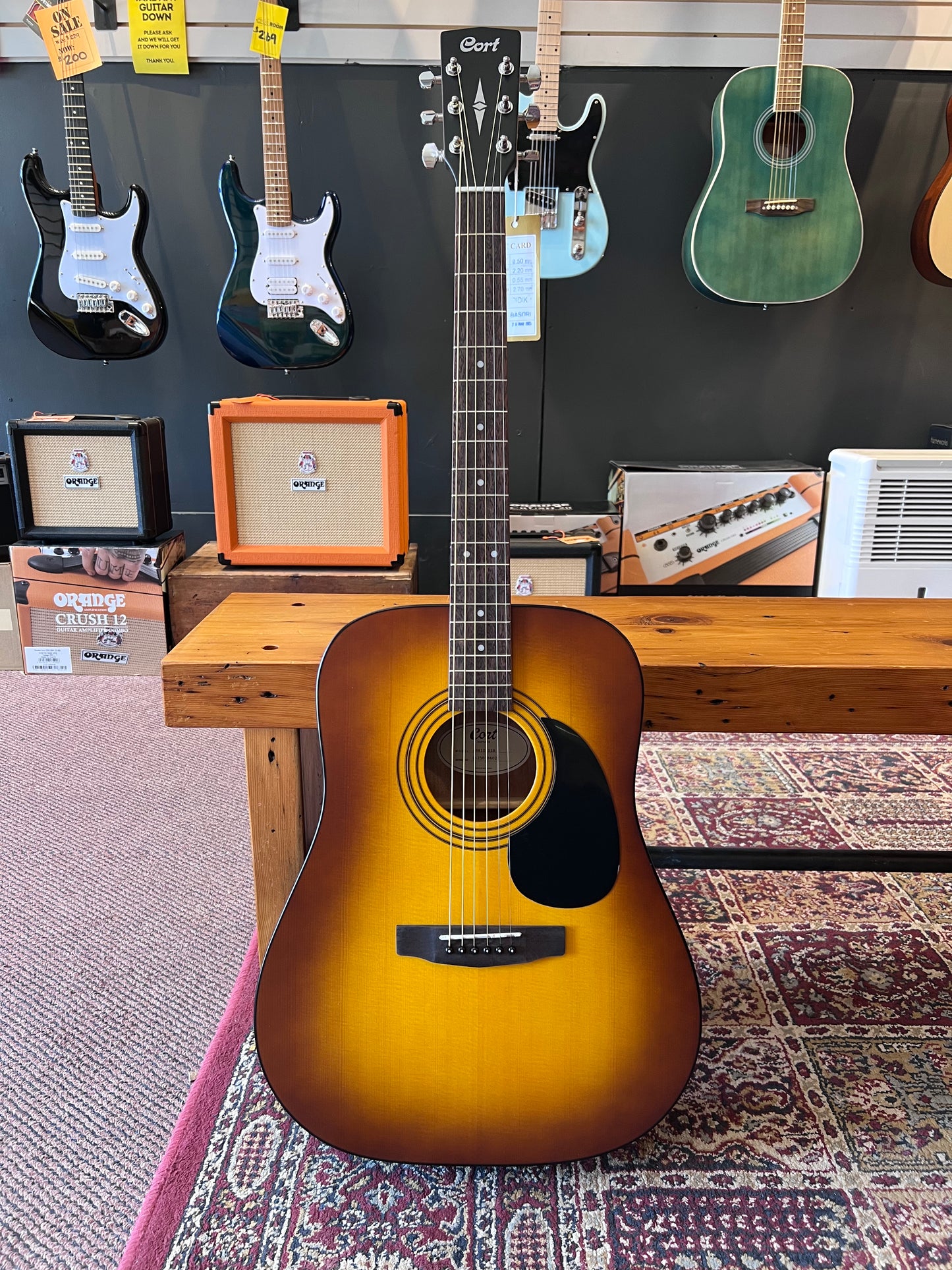 Cort Standard Series Spruce Top Acoustic Guitar, Satin Sunburst